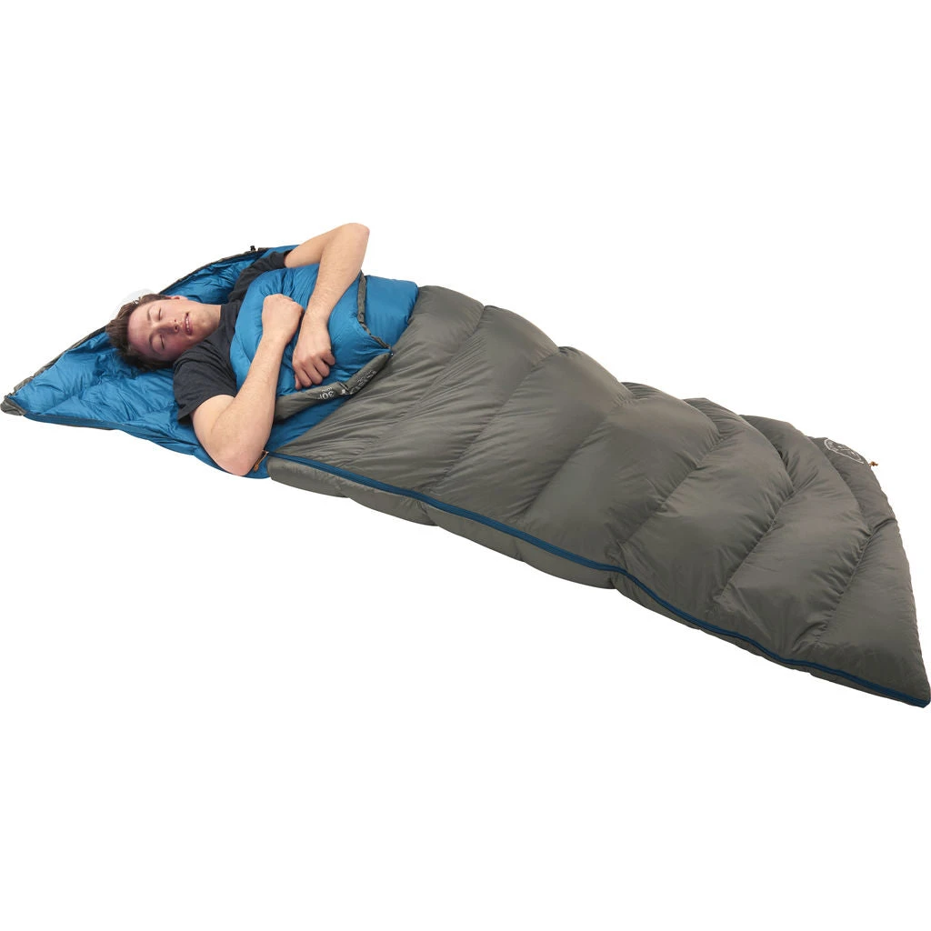 Kelty Galactic 30 Dridown Long Sleeping Bag | Gray/Blue 5 Kelty Galactic 30 Dridown Long Sleeping Bag | Gray/Blue - Image 3