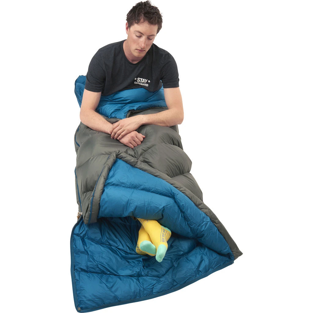 Kelty Galactic 30 Dridown Long Sleeping Bag | Gray/Blue 7 Kelty Galactic 30 Dridown Long Sleeping Bag | Gray/Blue - Image 5