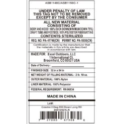Kelty Cosmic 0 Deg 550 Down Sleeping Bag, Long Size, Right-Hand -Kelty kelty cosmic 0 deg 550 down sleeping bag long size right hand 124