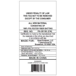 Kelty Cosmic Synthetic 20 Deg Sleeping Bag - Regular -Kelty kelty cosmic synthetic 20 deg sleeping bag regular 135