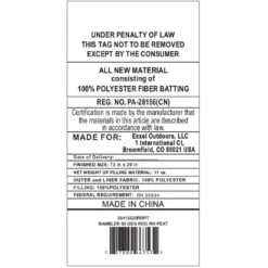 Kelty Rambler 50 Deg Sleeping Bag, Regular Size, Right-Hand -Kelty kelty rambler 50 deg sleeping bag regular size right hand 121